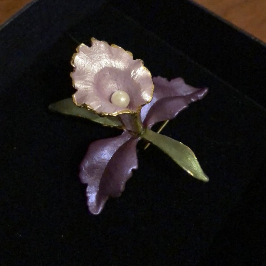 Stauer Orchid Bloom Brooch
